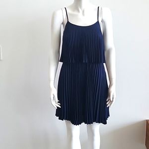 Pleated two-tier slip-on dress